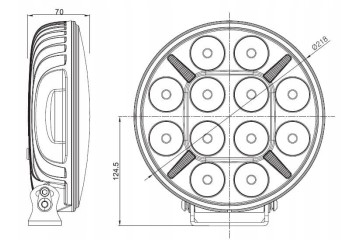 Luz de Conducción de Largo Alcance SKYLED Jupiter 9x Full LED