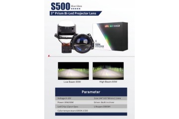 Bi LED projectors AES S500 Prism Lens 3 0 TIR 12LED 2osram technology Type of low beam headlights LED