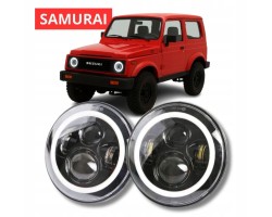 SUZUKI SAMURAI LED LAMPS 7 RINGS LAMPS ANGEL EYES DAILY DRL HOMOLOGATION