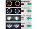 SUZUKI SAMURAI LED LAMPS 7 RINGS LAMPS ANGEL EYES DAILY DRL HOMOLOGATION Part manufacturer no brand