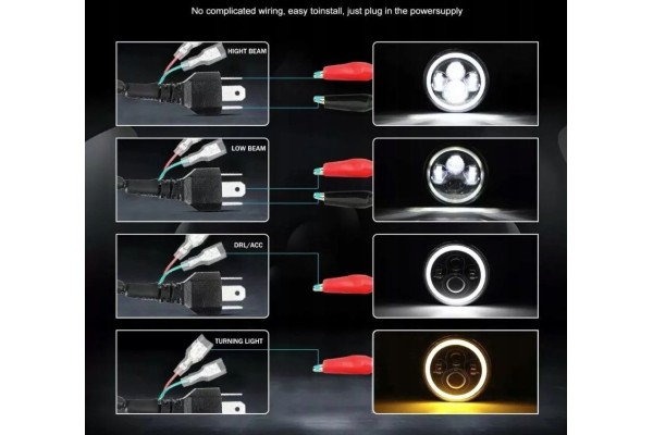 SUZUKI SAMURAI LED LAMPS 7 RINGS LAMPS ANGEL EYES DAILY DRL HOMOLOGATION Additional information bulbs included