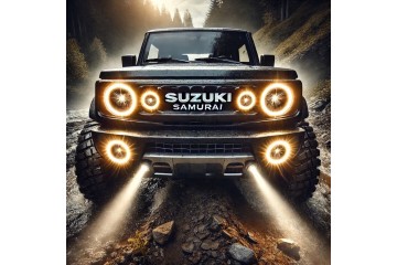 SUZUKI SAMURAI LED LAMPS 7 RINGS LAMPS ANGEL EYES DAILY DRL HOMOLOGATION Light source LED