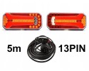 W150 LED rear lamp set with 5m cable 13PIN 12V 24V