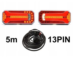 W150 LED rear lamp set with 5m cable 13PIN 12V 24V