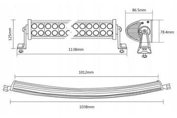 Long Range LED cree lamp IP67 240W combo ARC Voltage 12 V
