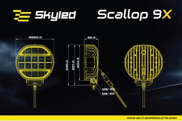 Faro LED Completo SKYLED SCALLOP 9X con Posiciones Dinámicas