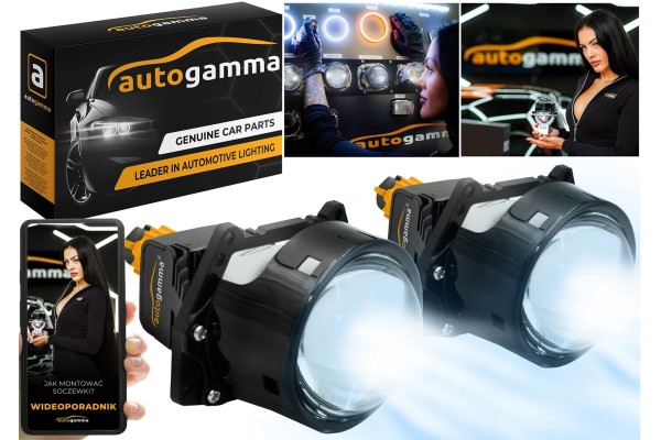 Bi LED lenses 3 0 6000K GLOBAL Thread Headlight Regeneration set Version European