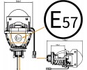 Bi LED projector lenses Grant 2 5 set 6000K E57 approval Car type passenger cars