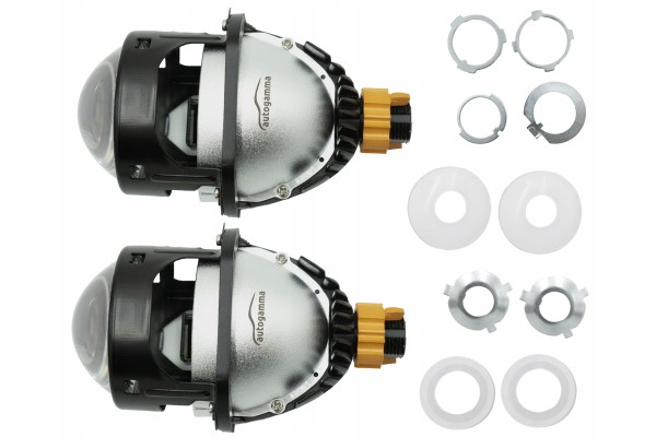 Bi LED projector lenses Grant 2 5 set 6000K E57 approval Version European