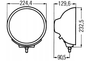Long range headlamp HELLA 1F8 007 560 041 Light source traditional halogen