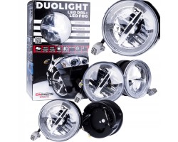 ROUND LED DRL HALOGEN DRL DUOLIGHT LIGHTS