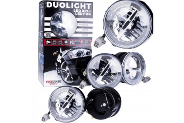ROUND LED DRL HALOGEN DRL DUOLIGHT LIGHTS