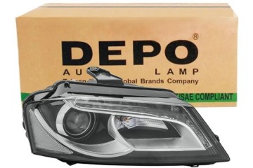 Abakus 446-1129RMLEHM2 Reflector Xenón y LED Derecho para Audi A3 (20