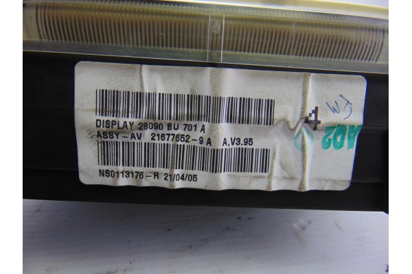 28090BU701A PANTALLA MULTIFUNCION NISSAN ALMERA (N16/E) Tekna 2005 28090BU701A 191228 NISSAN - 4