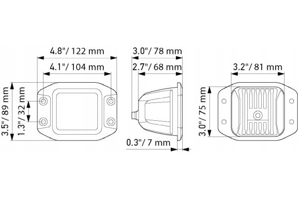 Long Range LED Headlamp 12 24v h LED 1FA358176 831 Installation side rear