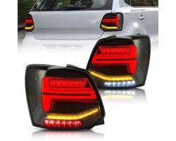 Vland Full LED Neon Tail Lights Smoked VW Polo V 5 6R 6R0 2009 2017 Complete Set