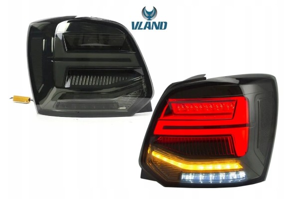Vland Full LED Neon Tail Lights Smoked VW Polo V 5 6R 6R0 2009 2017 Complete Set Part manufacturer no brand
