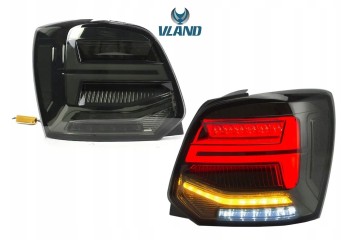 Vland Full LED Neon Tail Lights Smoked VW Polo V 5 6R 6R0 2009 2017 Complete Set Part manufacturer no brand