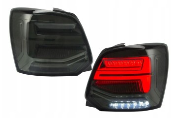 Vland Full LED Neon Tail Lights Smoked VW Polo V 5 6R 6R0 2009 2017 Complete Set Lamp type dedicated
