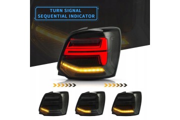 Vland Full LED Neon Tail Lights Smoked VW Polo V 5 6R 6R0 2009 2017 Complete Set Quality of parts according to GVO O original wi