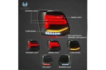 Juego de Luces Traseras VLAND para VW Polo MK5 6R 6C