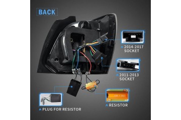 Juego de Luces Traseras VLAND para VW Polo MK5 6R 6C