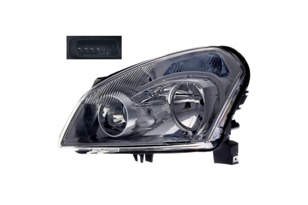 LAMP FRONT HEADLIGHT LEFT NISSAN QASHQAI 07