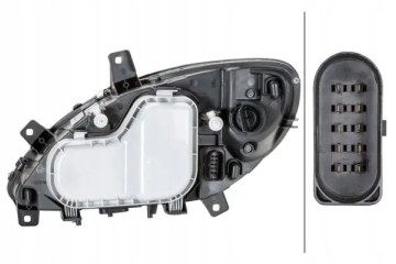 HEADLAMP LAMP RIGHT WITH MOTOR FOR ADJUSTMENT Packaging status original