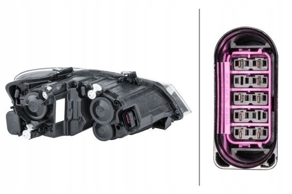 HEADLAMP LAMP LEFT WITH MOTOR FOR ADJUSTMENT