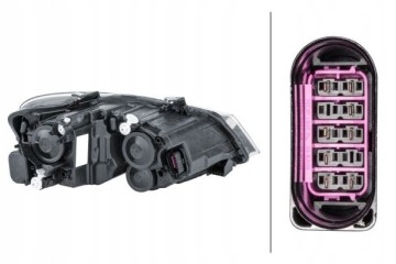 HEADLAMP LAMP LEFT WITH MOTOR FOR ADJUSTMENT