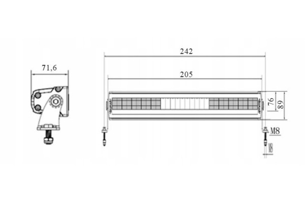 WORKING PANEL SIBERIA DR LED BAR 8 4800L Light source LED