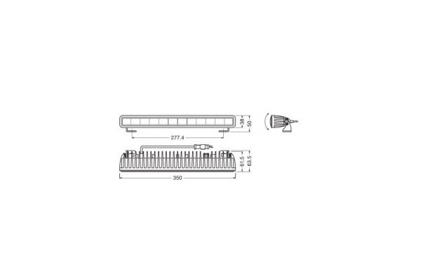 LEDriving LIGHTBAR 30W SX300 CB 35x6 3 x3 8 Osram Part manufacturer Osram