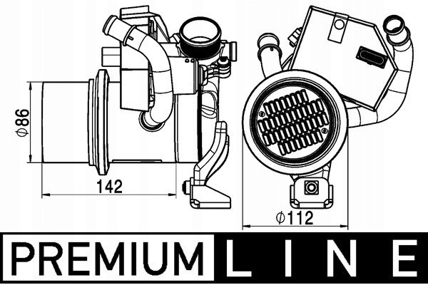 Radiator exhaust gas recirculation MAHLE CE 5 000P Catalog number of the part CE 5 000P