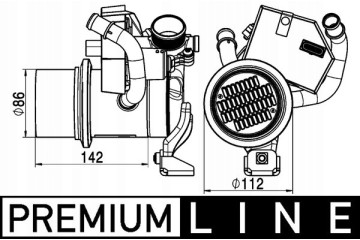 Radiator exhaust gas recirculation MAHLE CE 5 000P Catalog number of the part CE 5 000P