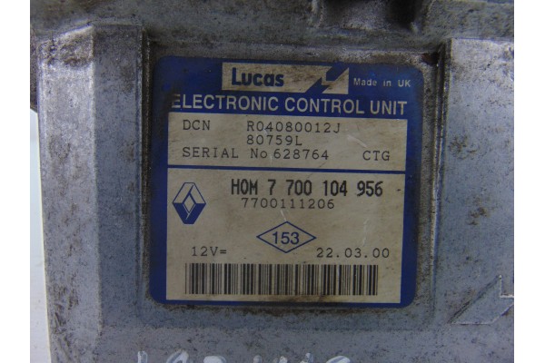 7700104956  CENTRALITA MOTOR UCE RENAULT KANGOO I (F/KC0) ALIZE 7700104956 192418 RENAULT - 1