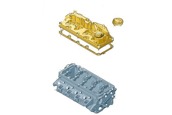 ASO ORIGINAL VALVE COVER ODMA 03L103469M Catalog number of the part 03L103469M