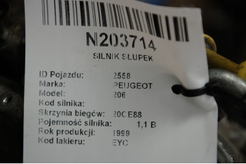 Motor trasero 10FP50 1.1 59 KM Peugeot 206
