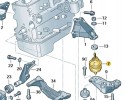 Original ENGINE PILLOW Audi 8D0199379AQ ASO Part manufacturer Audi OE