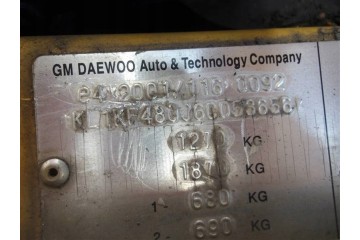 ENGINE CHEVROLET MATIZ 1 0 B10S B10S1 COMPLETE FILM Catalog number of the part B10S