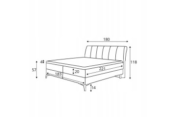 Continental Bed 180 Aderito Navy Packaging status original
