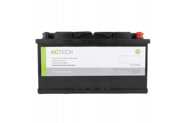 Battery 12V 88AH 800A 350x175x190 AGTECH Zetor Ursus C 360 C 385 12V88AH