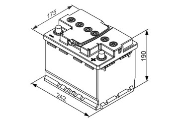 CAR BATTERY BOSCH S5 AGM 60AH 680A S5A05 START STOP Model 0092S5A050