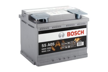 CAR BATTERY BOSCH S5 AGM 60AH 680A S5A05 START STOP Polarity right
