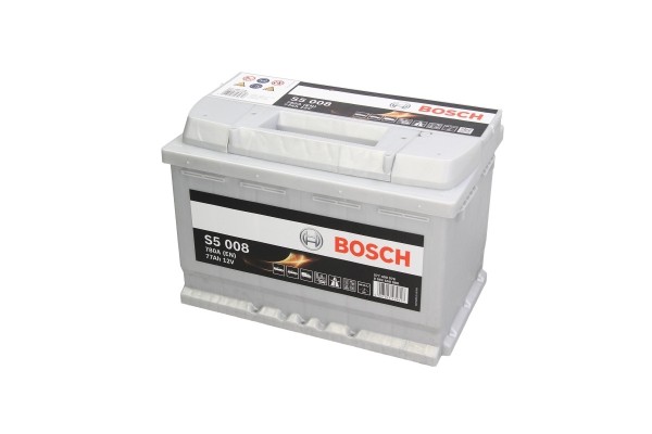 CAR BATTERY BOSCH SILVER S5 S5008 12V P 77AH 780A 77 AH Packaging status original