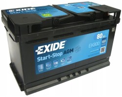 EXIDE START STOP AGM BATTERY 80AH 800A EK800 ASSISTANCE