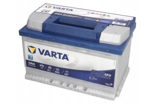 CAR BATTERY VARTA BLUE DYNAMIC EFB 65AH 650A D54 Catalog number of the part 565500065D842