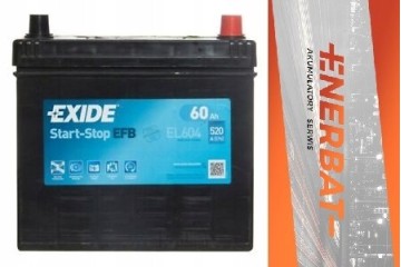 Battery Exide EFB 60Ah 520A EL604 START STOP P NO OLD SENTENCE Catalog number of the part EL604