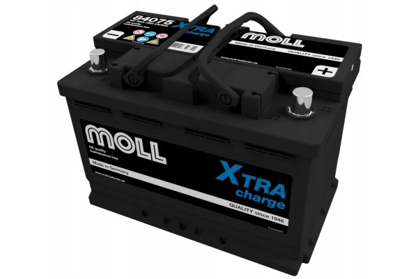MOLL X TRA CHARGE BATTERY 75Ah 720A 84075