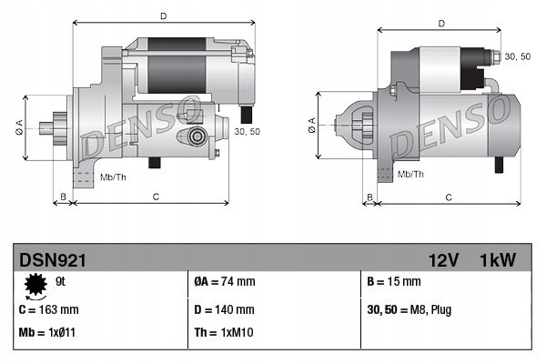 DENSO DSN921 starter Car type cargo vans passenger cars