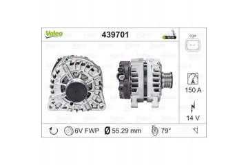Alternator Valeo 439701 Alternator charging current 150 A